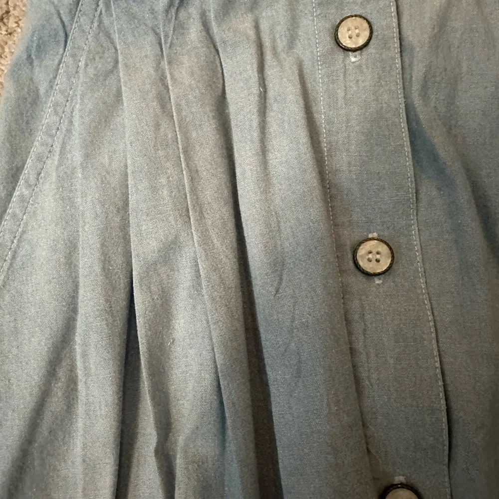 Jennifer Moore cotton Denim Skirt Buttons all the way down Small with pockets - Picture 10 of 11